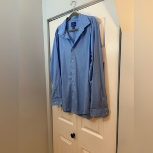 APT. 9 Men’s Blue Button-Down Shirt – Slim Fit – XL (17–17.5 / 36–37)